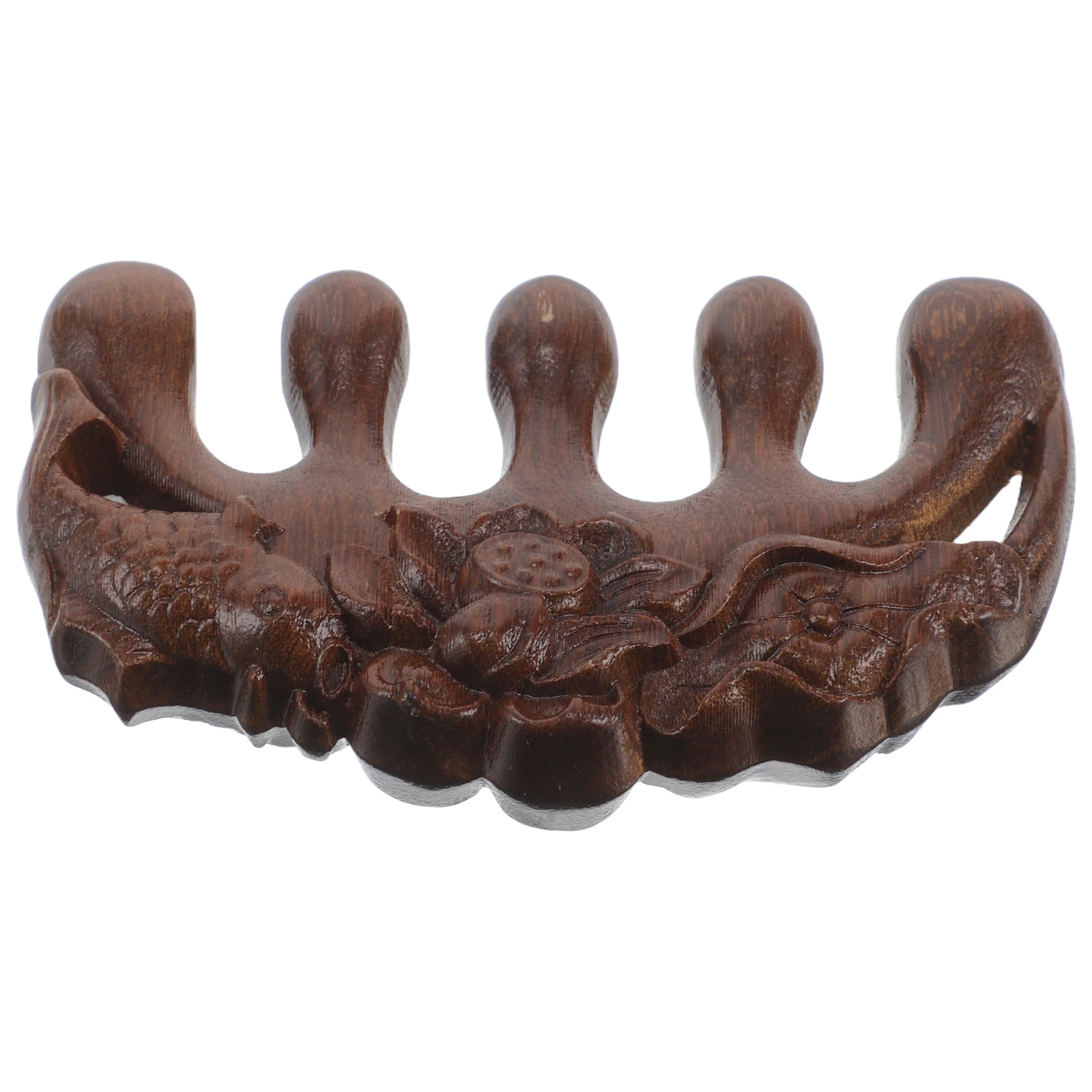 

Ebony Hairbrush Wooden Comb Massage Wide Teeth Black Sandalwood Scalp Massager Anti Static Portable Tool For Long Thick