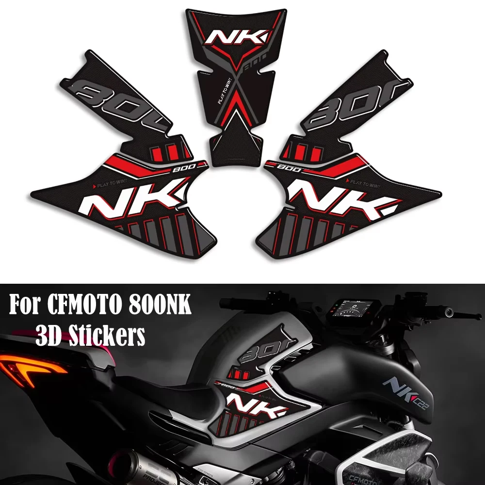 

Мотоцикл для CFMOTO 800NK CFMOTO 800NK 800 NK, накладка на бак, боковые ручки, защита колена для газа, мазута, 3D наклейки, наклейки 2024 2025