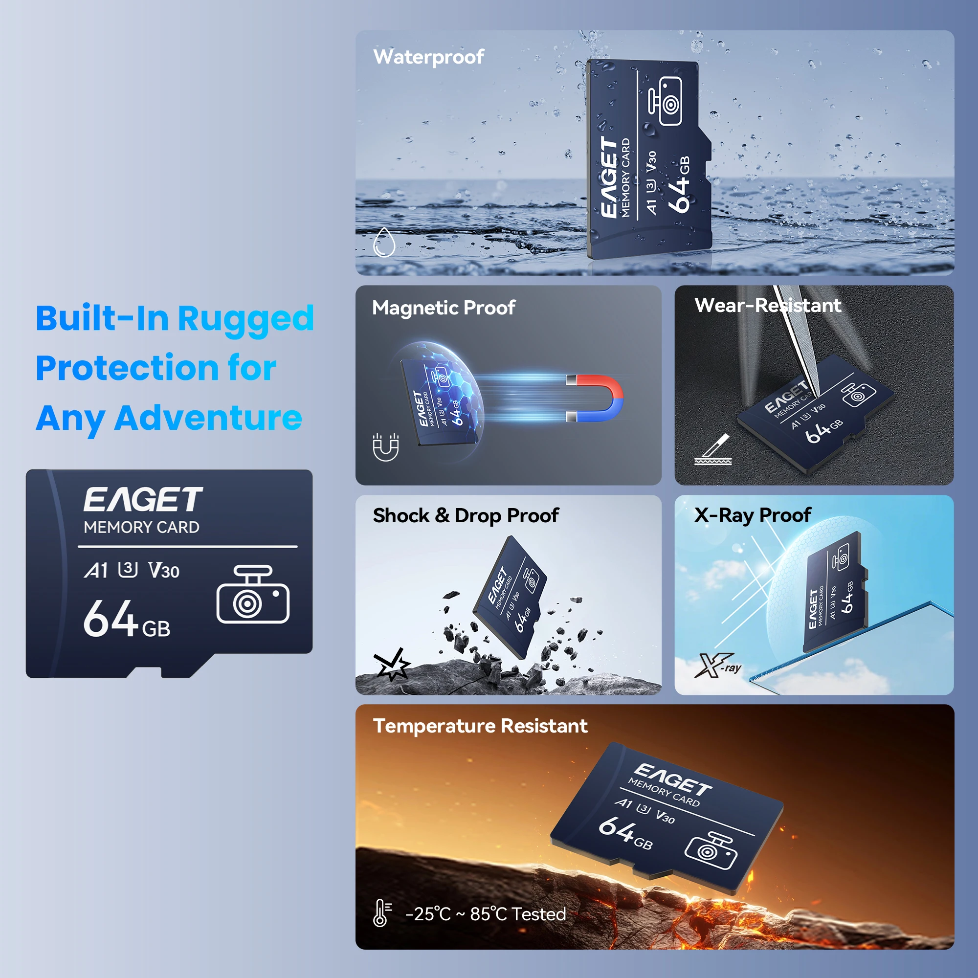 Scheda di memoria EAGET TF SD - Action Camera Micro Sd Card 128Gb V30 recensione e prezzo