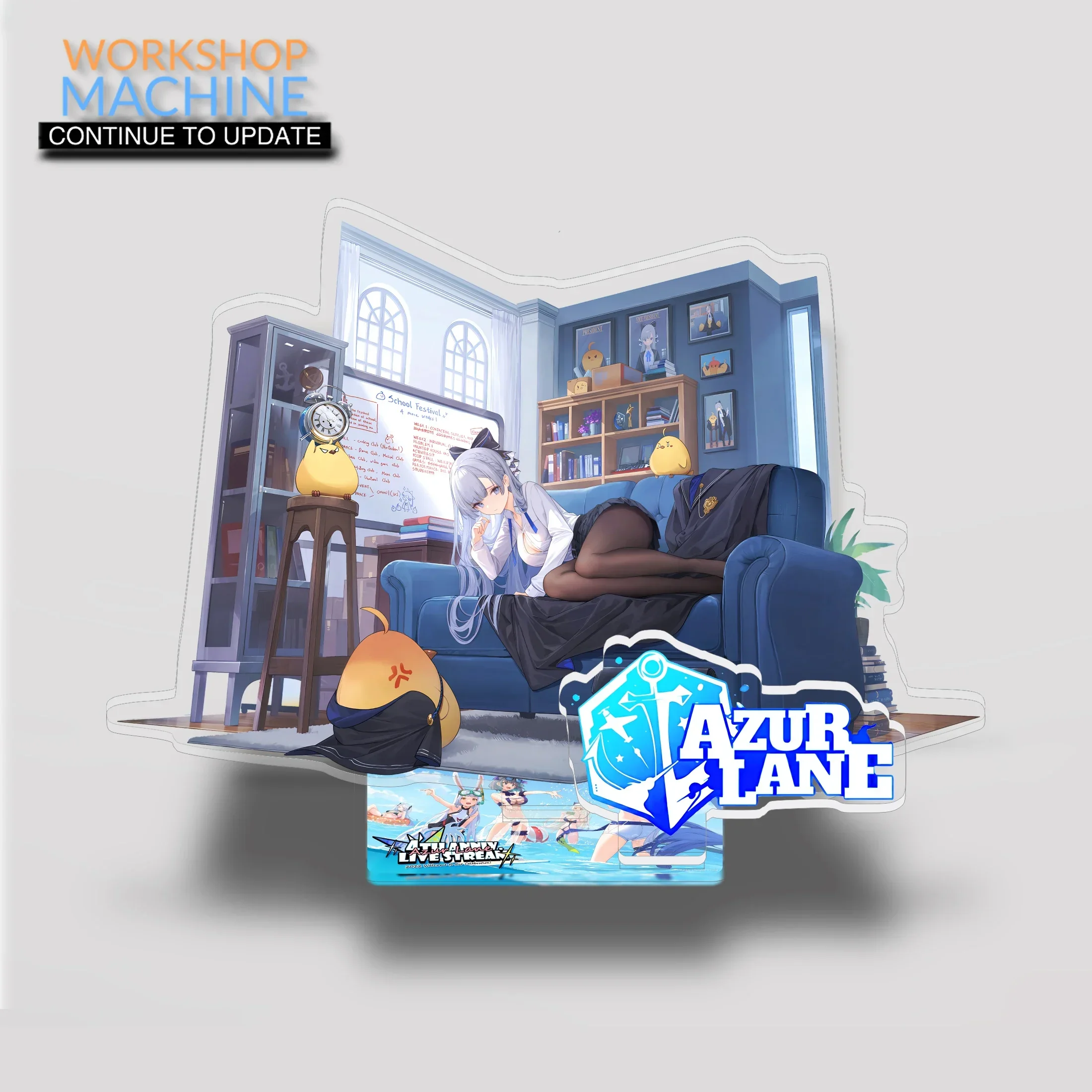 Azur Lane P3 Anime Decorações, Computador Desk Decoração, Transparente Acrílico Figuras Stand, Lembrança Tendência, Alta Precisão