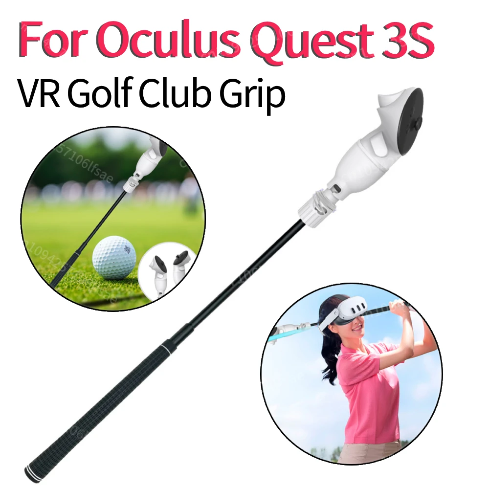 

VR Golf Club Grip Retractable Handle Realistic VR Golf Simulator Handle VR Golf Club Handle for Oculus Quest 3S Accessories