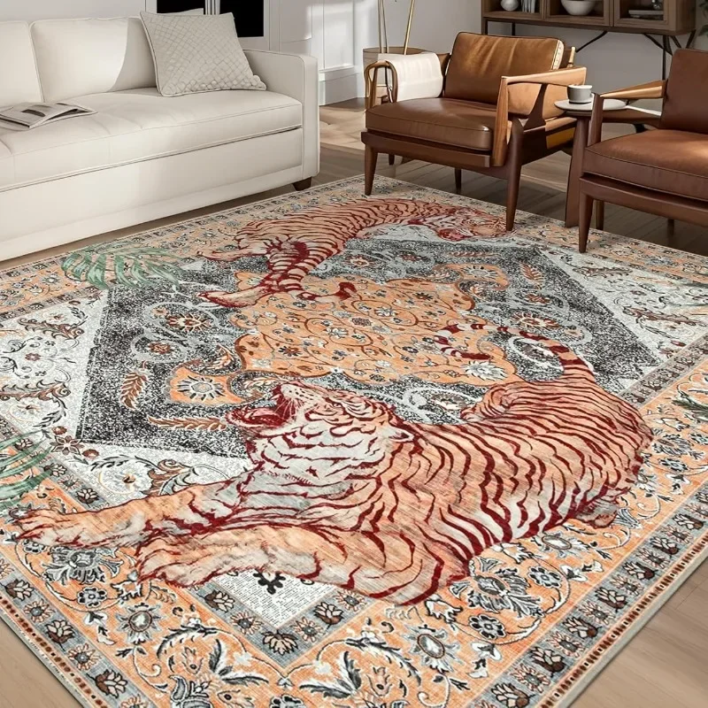 

Creative Tiger Area Rug – Luxury High-End Non-Slip Floor Mat for Living Room & Bedroom, Sofa Coffee Table Carpet