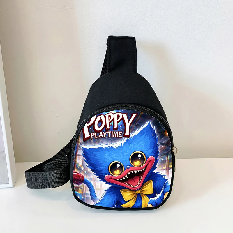 Mochila Game Poppys Playtime para niños y niñas, bolso cruzado con dibujos animados de Huggy Wuggy, bolsos de hombro para estudiantes, deportes al aire libre, viajes, regalo
