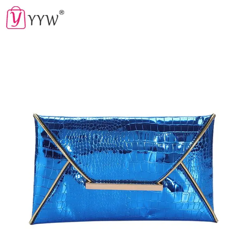 Fashion Design Envelope Bag Women Clutch Bag Shiny Crocodile Handbag For Women Ladies Wedding Party Purse Women Handbag Clutches