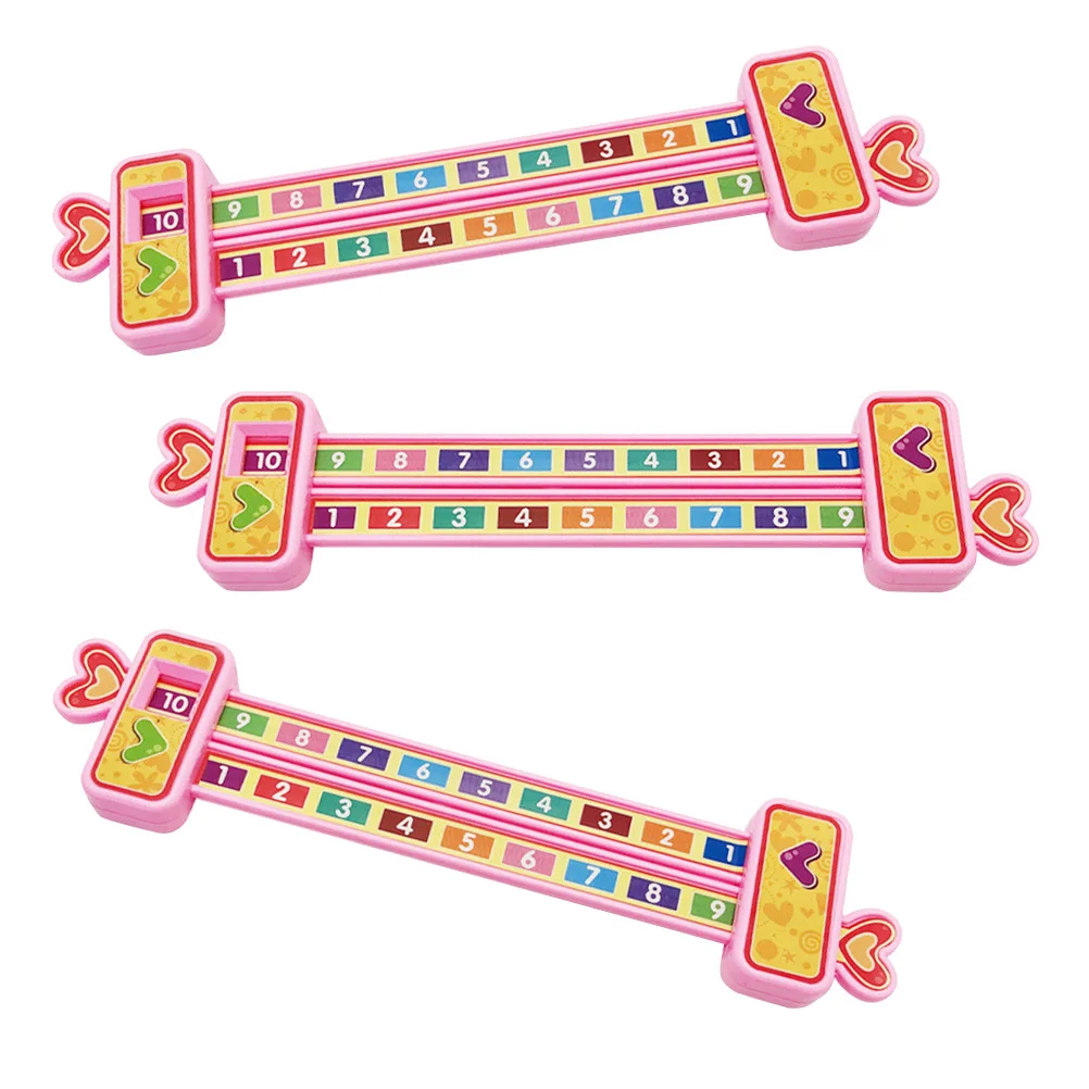 3Pcs Addition Subtraction Ruler Scientific Design Easy Use Thick Flexible Numbers Matching Ruler Early Education Math Learning