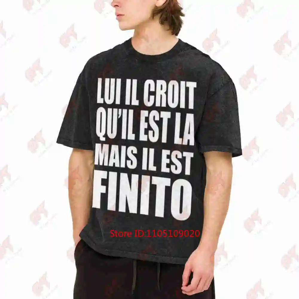 Gapman Il pense qu'il est là mais fini, t-shirt vintage délavé en pur coton