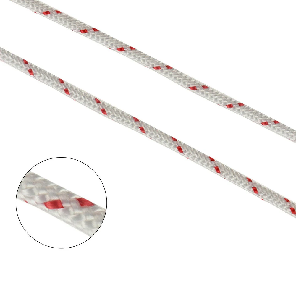 Protable.reliable Newest Hot Sale Starter Rope Recoil 10m Ø3mm Duable Recoil Lawnmowers Pull Red+white Resilient