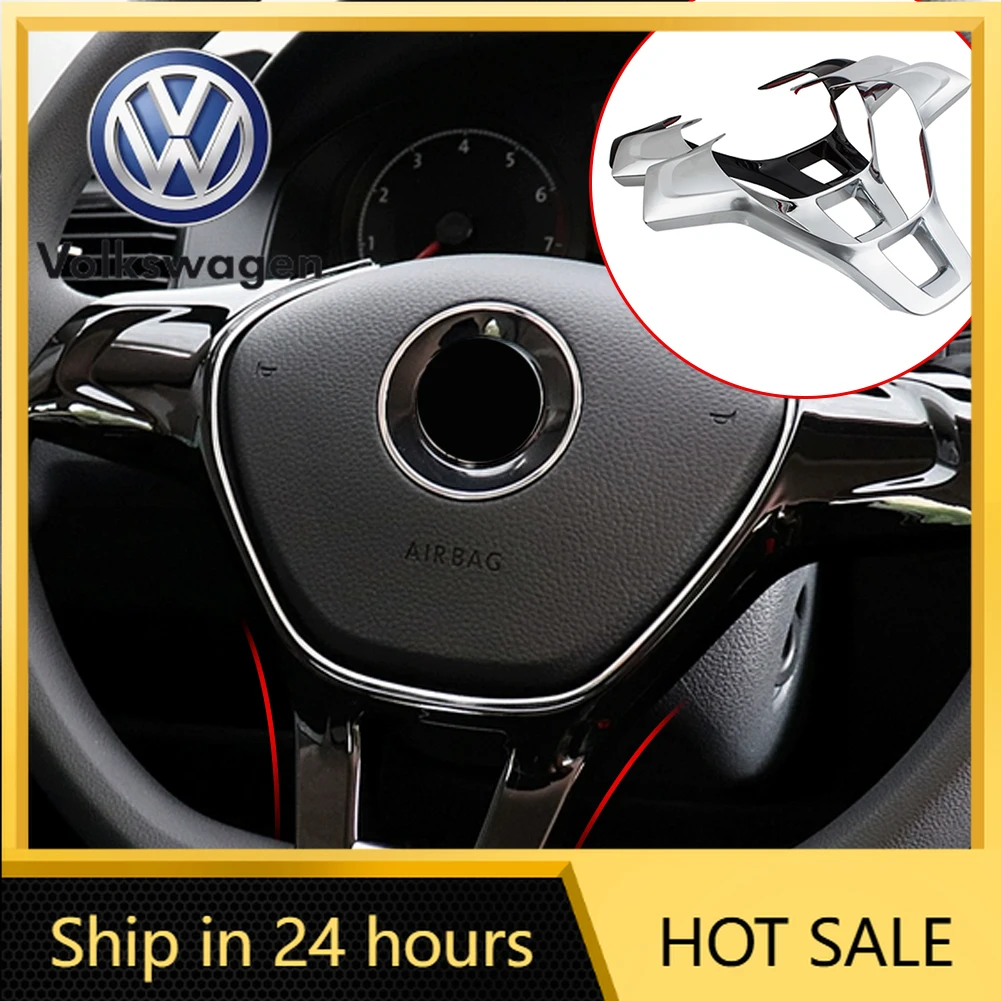 

2026 Hot Car Interior Steering Wheel Cover Trim Sticker Accessories for Volkswagen VW Golf 7 GTI MK7 POLO 2014 2015 Jetta MK6 20