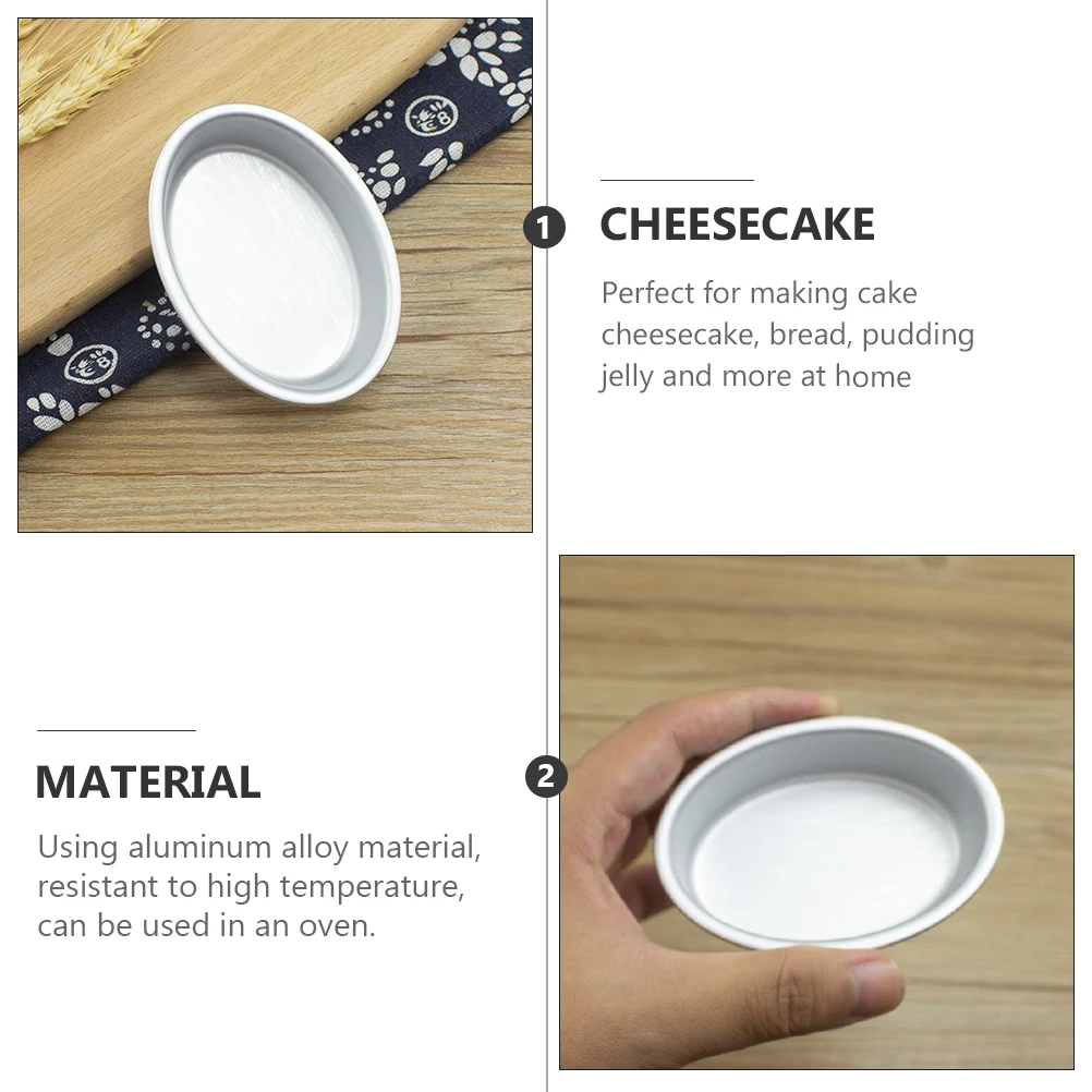 

6pcs Egg Shaped Cake Molds Aluminum Alloy Baking Pans Non Stick Removable Cheesecake Forms Oven Proof Anti Rust Easy
