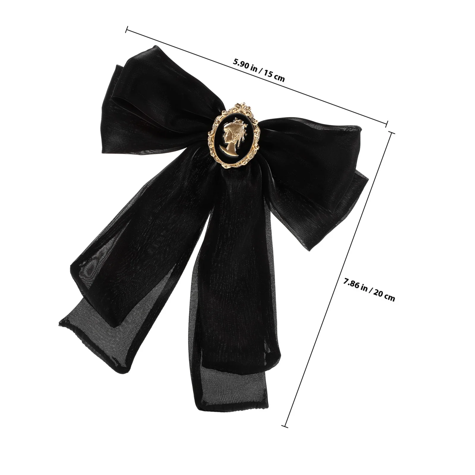 خمر القوس بروش للنساء الباروك نمط كبير Bowknot دبوس الملابس الأنيقة بروش انفصال ربطة القوس فيونكة التلبيب التبعي