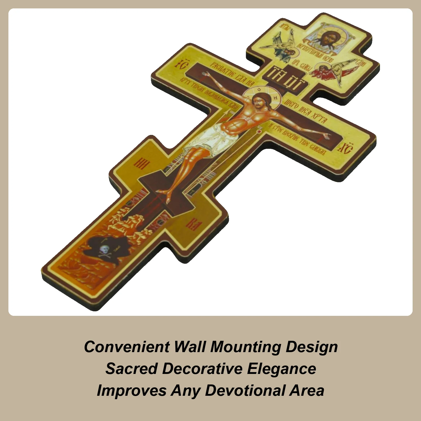 Russian Orthodox Wall Cross Traditional Wooden Wooden Byzantine Cross Byzantine Christian Decoration For Indoor Praying