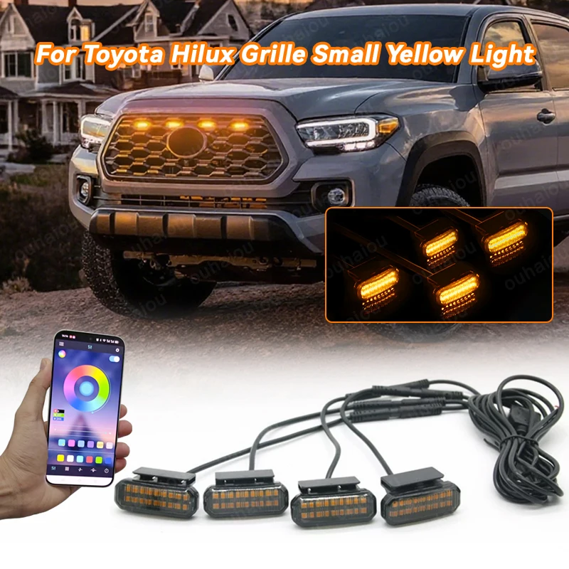 

18 светодиодных передних решеток для Toyota Hilux, автомобильные дневные ходовые огни, колеса, лампа для бровей для пикапа, бездорожья, 12 В ﻿