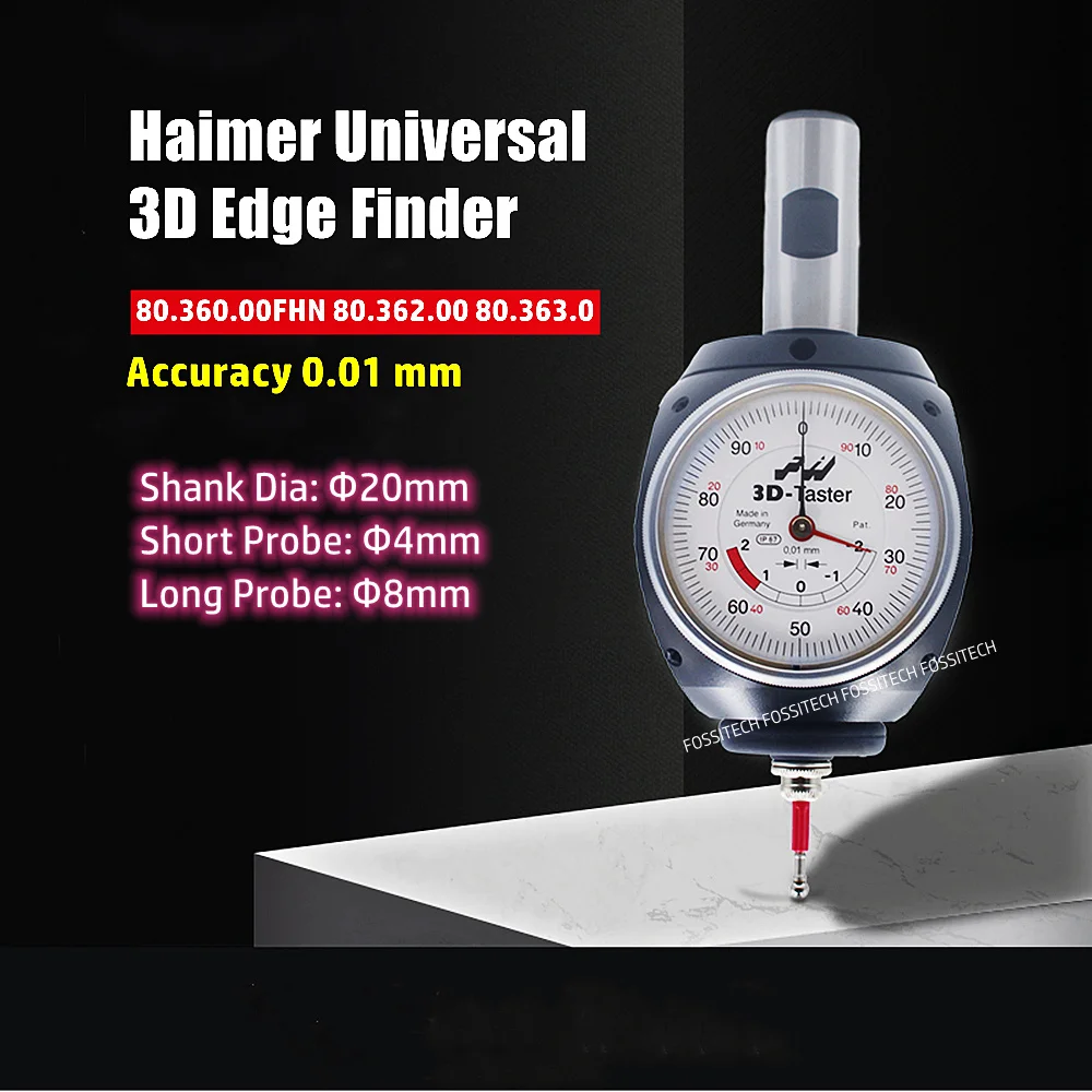 universal alemao haimer haimo 3d borda finder tipo ponteiro sonda pin precisao 001 mm 3d taster 3536000 fhn 01