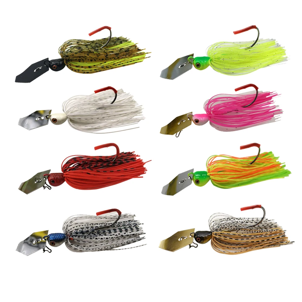 Mycena 14g/18g isca de pesca chatter isca giratória lâmina gabarito dançarino buzzbait wobbler chatterbait para baixo pique walleye peixe