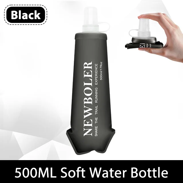 150/250/500ml TPU Faltbare Weiche Trinkflasche Sport-Wasserflasche Tragbare Trinkflasche für Laufen Wandern Radfahren Fitness Wasserbeutel