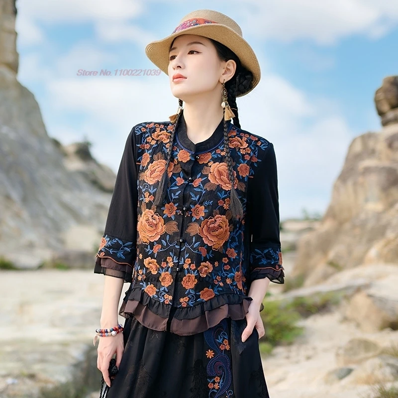 2026-traditional-satin-jacquard-lace-patchwork-vest-flower-embroidery-folk-vest-sleeveless-jacket-vintage-stand-collar-vest