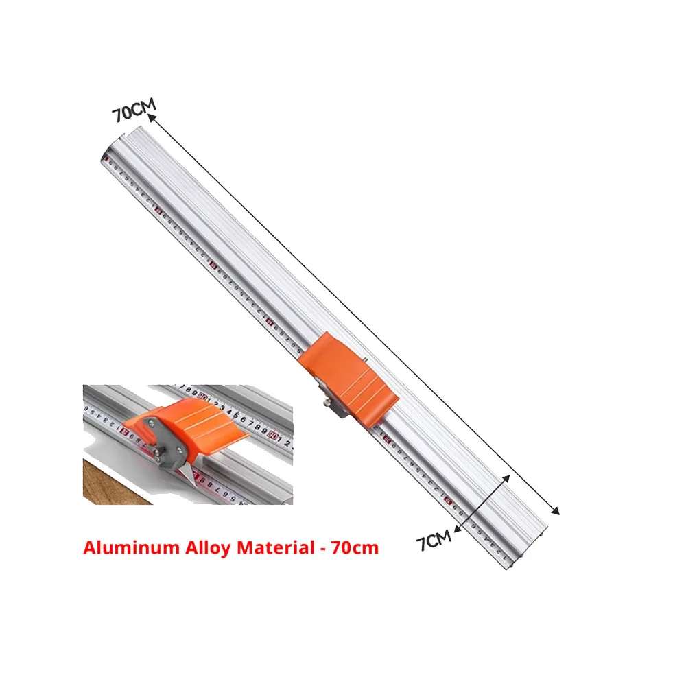 70cm Manual Cutting Ruler Suitable for Kt Board and Pvc Board, Aluminum Alloy Anti-Slip Cutting Positioning Track Ruler, Woodworking