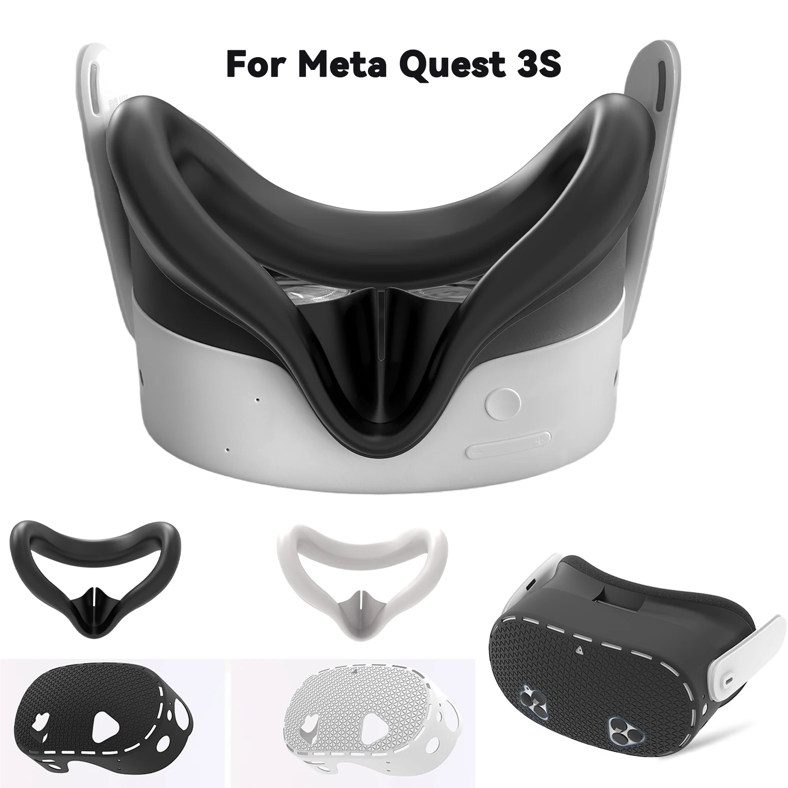 

Silicone Facial Cover for Quest 3S VR Glasses Replacement Accessories Host Shell Anti-Scratch Protective Cover for Meta Quest 3S