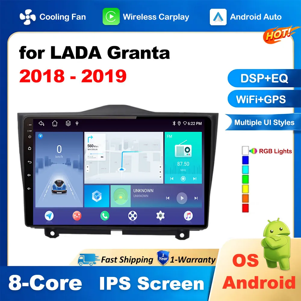 GPS Navigation for LADA Granta 2018 - 2019 Wireless Carplay Car Multimedia Radio Video Player Touch Screen Autoradio DSP Stereo