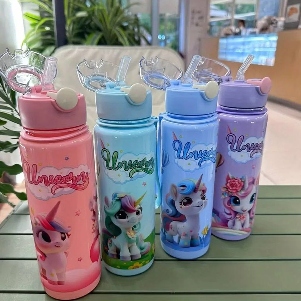 Taza espacial de unicornio duradera de 700ml/23,67 oz, taza portátil para estudiantes al aire libre a prueba de caídas y alta temperatura, sin BPA, resistente al calor