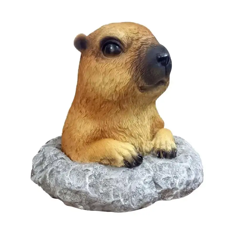 Marmot Garden Decor Resin Cute Marmot Animal Sculpture Garden Decoration Realistic Groundhog Figurines For Lawn Yard Patio