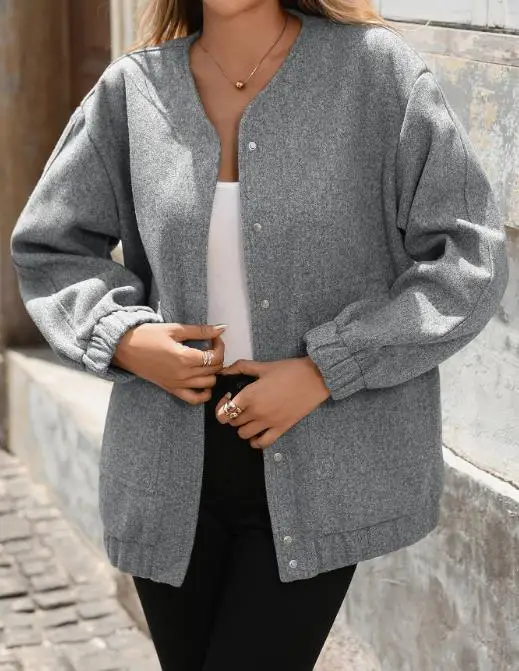 Women's Solid Color Zipper Jacket Casual Long Sleeve Fashion Autumn Clothing Versatile New Item