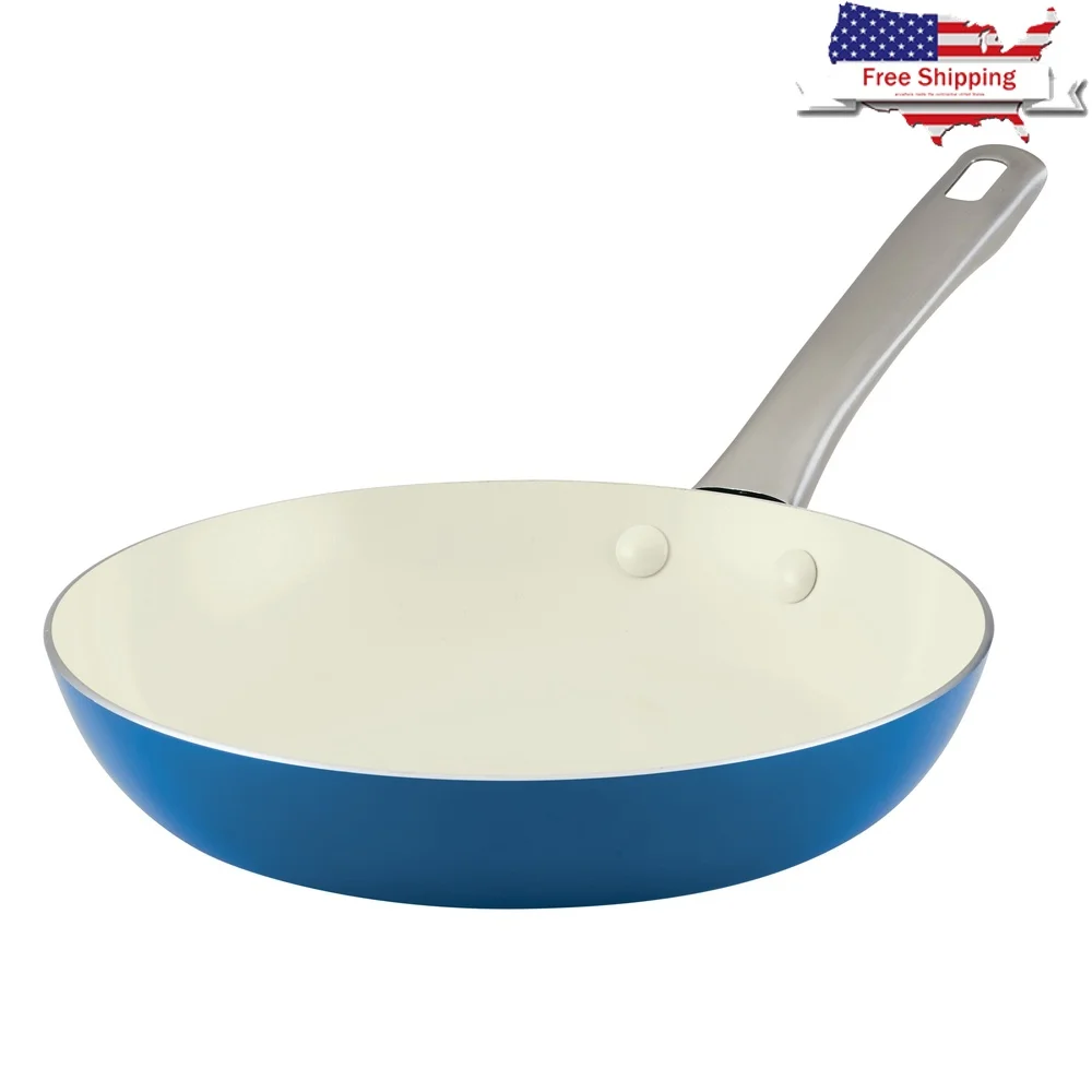 

Ceramic Nonstick Frying Pan 10 Inch Dishwasher Safe Aluminum Construction Oven Safe Brushed Stainless Steel Handle Durable