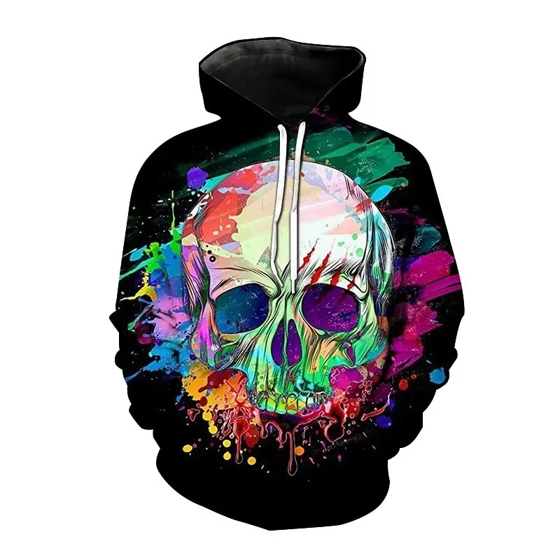 Hip Hop Skull Hoodies 3D Printed Skull Streetwear Pullover Tops Long Sleeve  Men Leisure Fashion Sweatshir Official-website