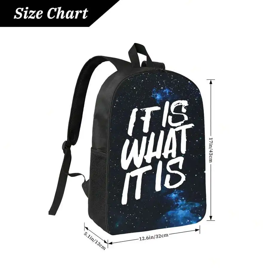 

It Is What It Is Galaxy Print Backpack For Travel School College Computer Daypack Unisex