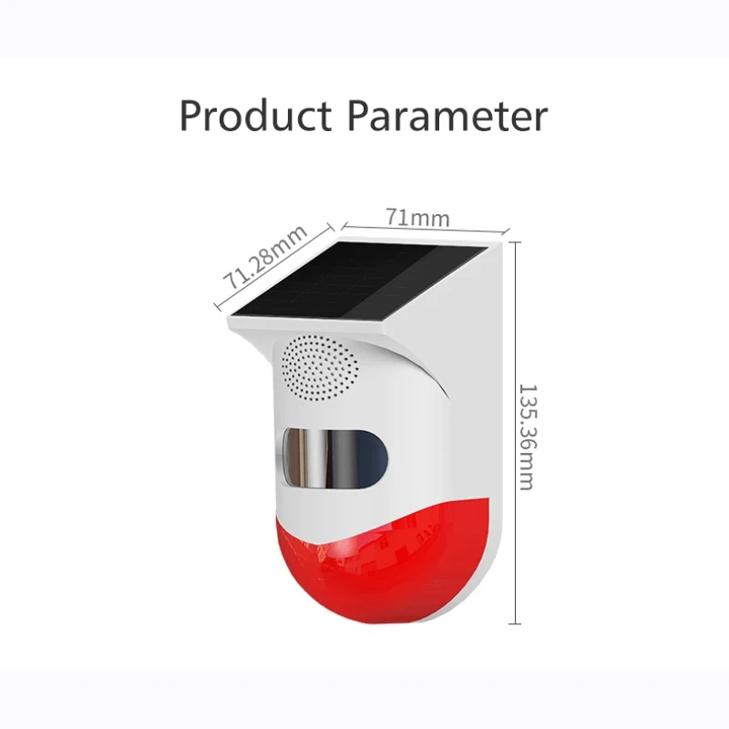 Imagem -06 - Detector Infravermelho Solar Tuya Wifi ao ar Livre à Prova Dágua Sensor Pir Bateria Recarregável Embutida Buzzer Embutido 120db Vida Inteligente