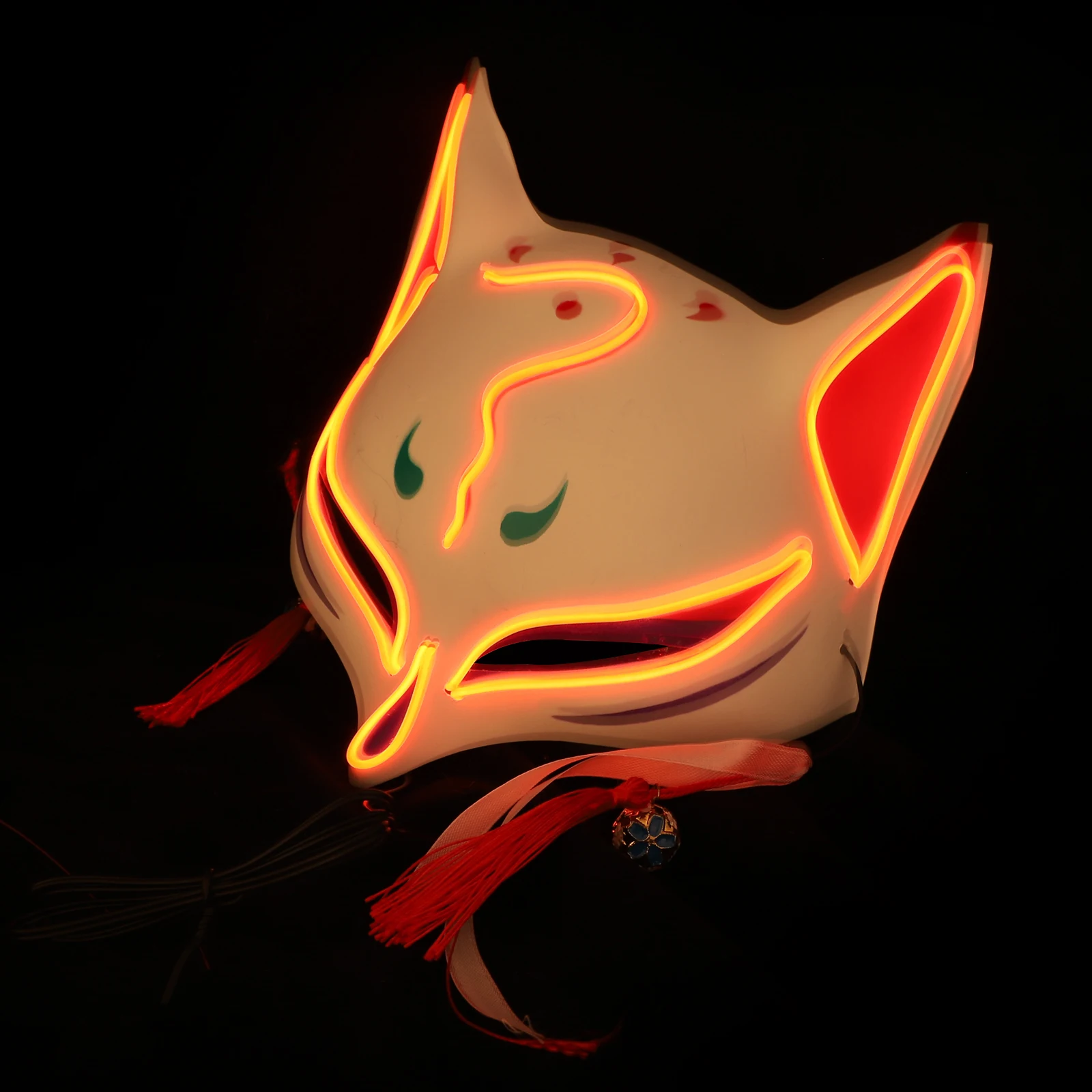 

Fox Mask Halloween Party Illuminated Masks Costume Makeup for Plastic Masquerade Cosplay Props Child Light