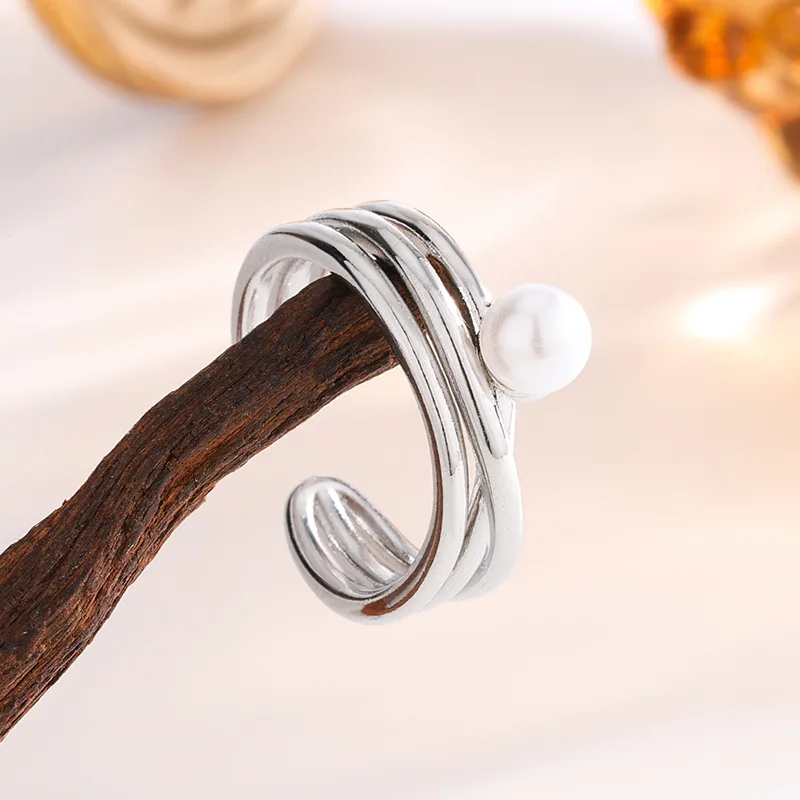 

Кольца с жемчугом из стерлингового серебра 925 пробы для женщин, винтажные роскошные ювелирные изделия для пар, женские аксессуары, ювелирные изделия Moneys 925