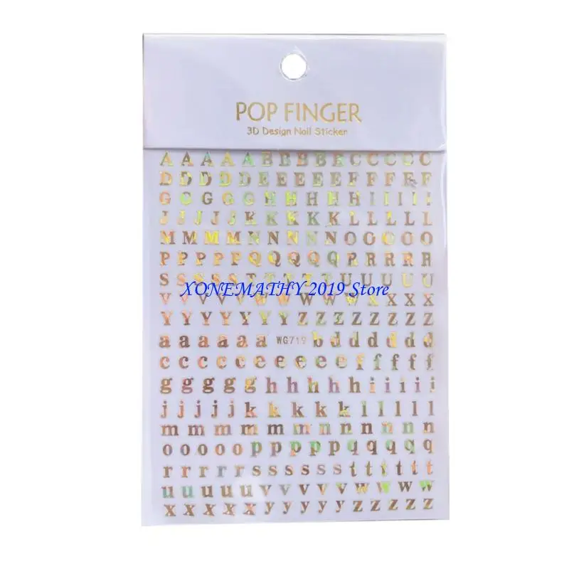 F42F 26 Stickers Glitter Adhesive Uppercase Lower for Case Letters Stic