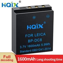 HQIX for Leica X Typ113  X1  X2  X-E XV Typ102  Mini-M  X-Vario Typ107 Camera  BP-DC8 Charger Battery