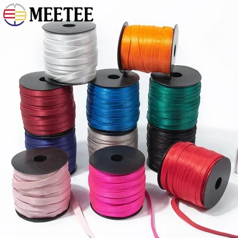 5/10/20M 6/8/10/15mm Nylon Elastic Band for Bra Underwear Shoulder Strap Rubber Tapes Soft Belt Stretch Lingerie Sewing Trims