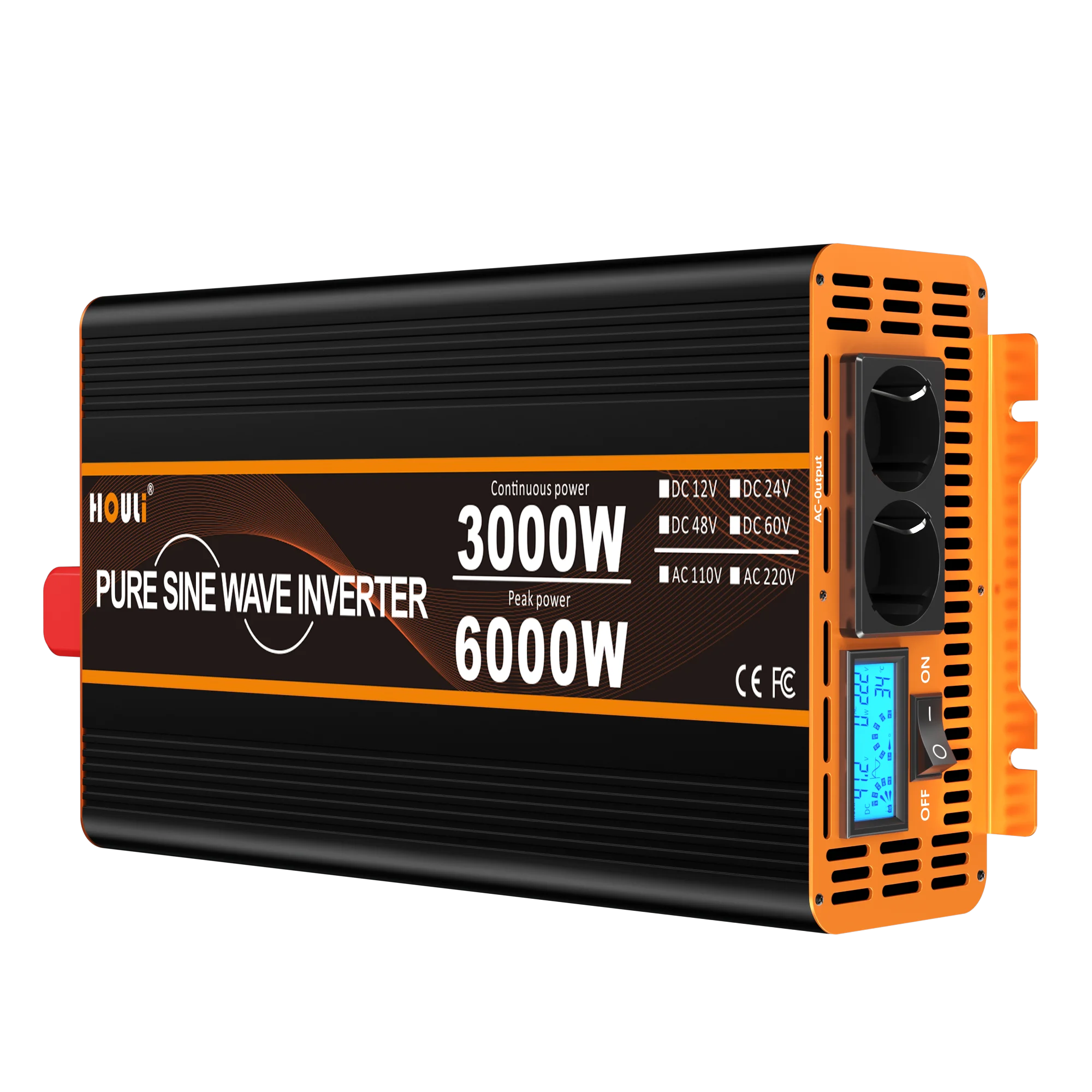 Off Grid Solar Inverter 48V 6000W - HOULI Off-Grid 6000 Watt Reiner Sinus