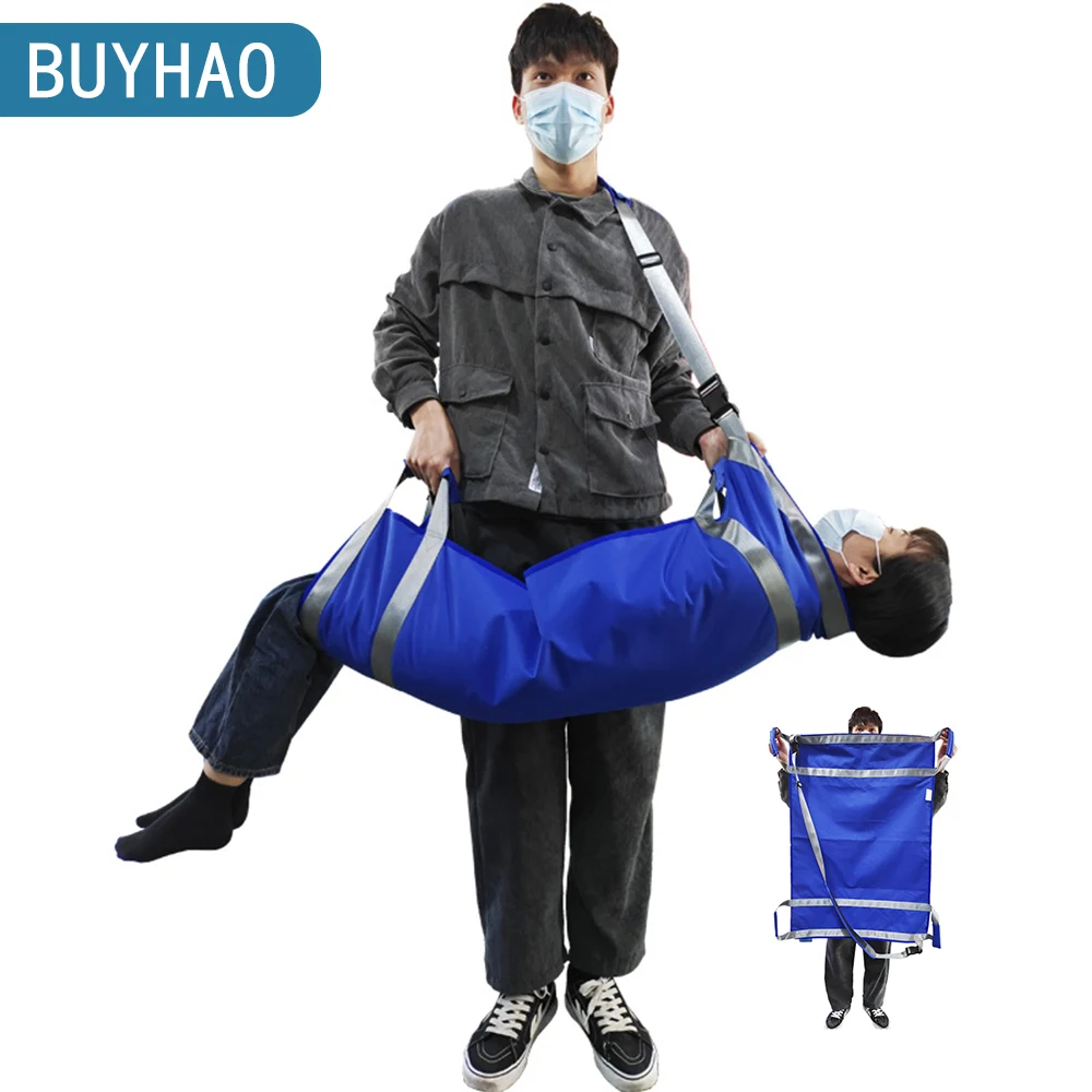 Patients Transfer Sling Wheelchair Transport Nursing Belts for Elder Disabled with Handles Positioning Bed Mat for Home care