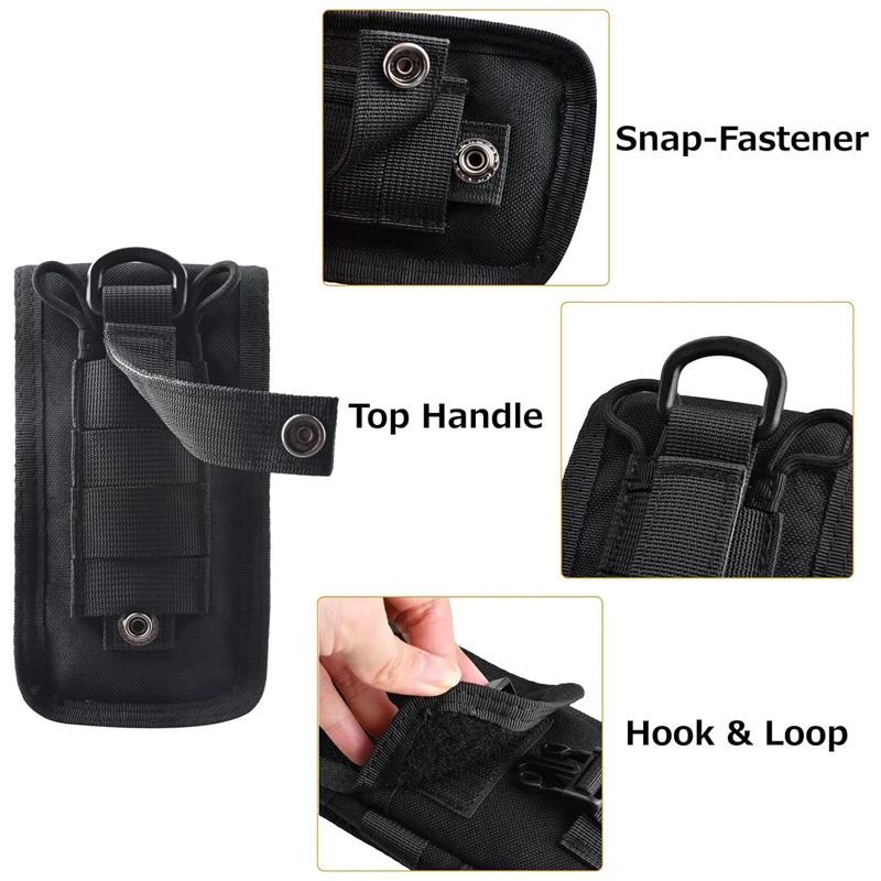 Tactische Mobiele Telefoon Holster Zakje, Tactische Smartphone Zakjes Edc Gsm Case Molle Gadget Tas Molle Bevestigingsriem Houder