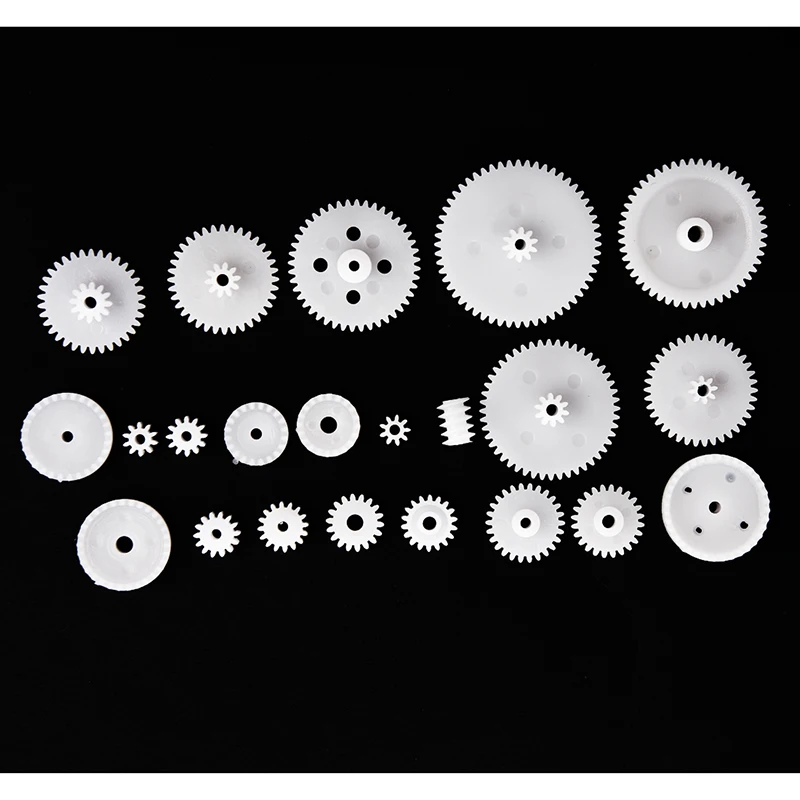 Different Styles White Plastic Gear Set 58 Pcs for RC Toys