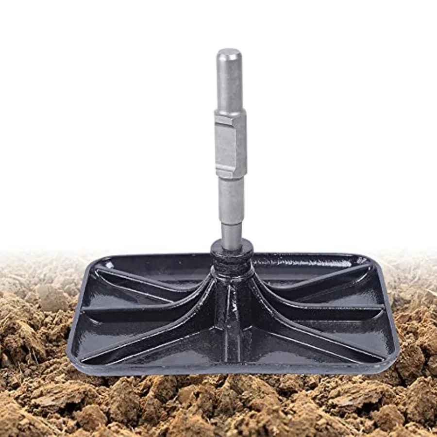 

Jack Hammer Compactor Plate, 12.2x8.2 in Heavy Duty Steel Tamper Jackhammer Tamping Plate Asphalt for Ground, Builder Landscape