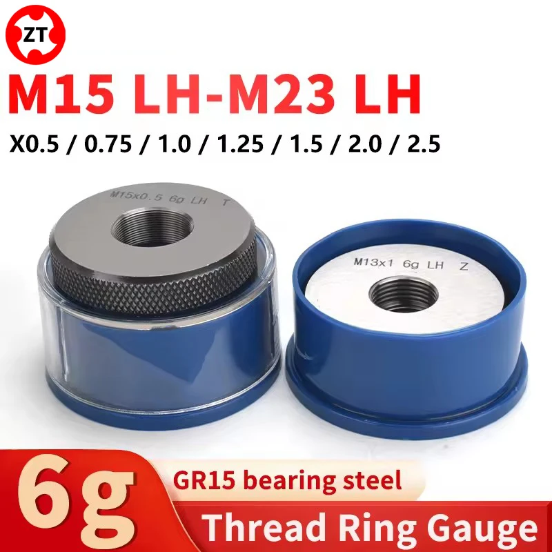 

1 компл. (1*GO+1*NOGO) 6 г левая рука M15-M23 метрическая левая мелкая зубчатая резьба кольцо измерительные инструменты X0,5/0,75/1,0/1,25/1,5/2,0/2,5