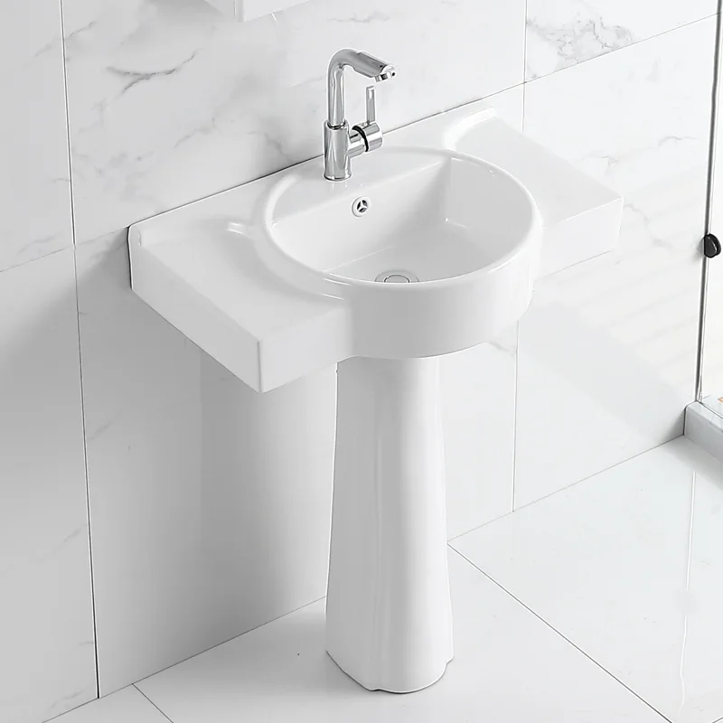 

Column type wash basin Household washbasin Integrated floor type wash basin Bathroom ceramic wash basin