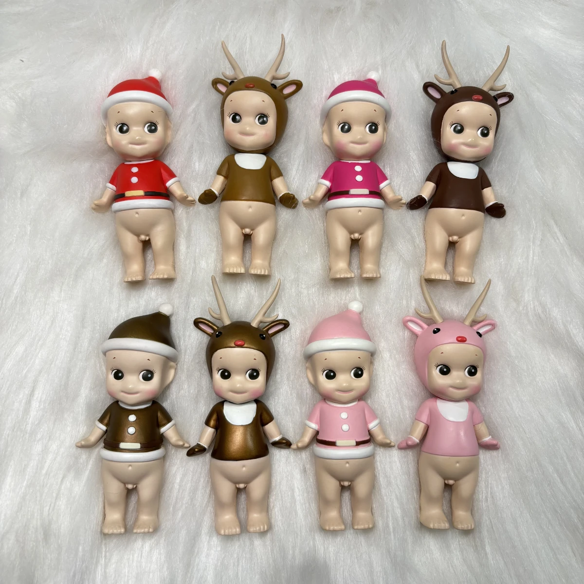 سوني أنجل شخصية صغيرة 2006 2007 سلسلة فرانكفرانك لعيد الميلاد الوردي سانتا كلوز الوردي الرنة #1