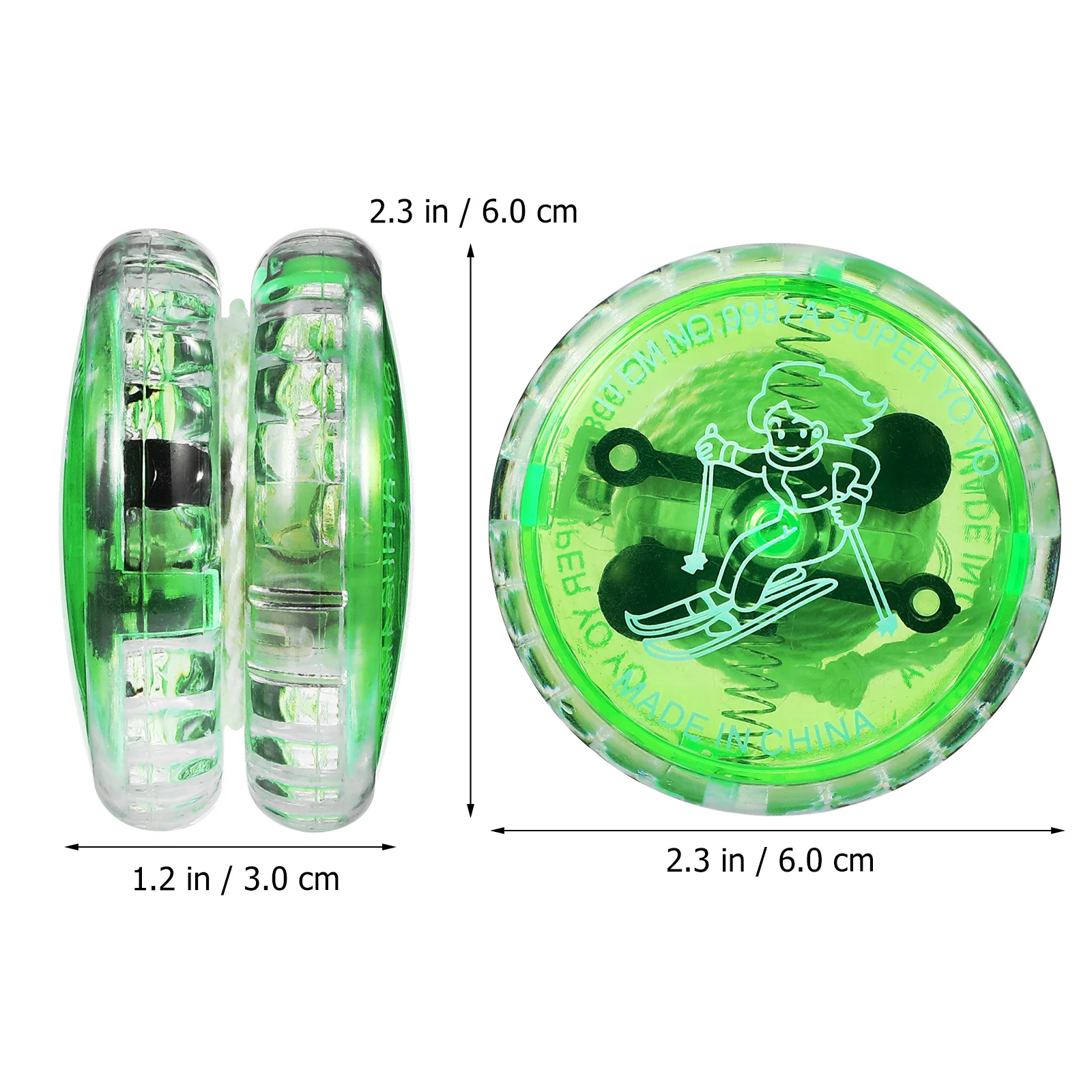 6 Pcs Yo-yo for Adults Toys Light up Flashing Balls Classic Fingertip Kids Plastic Children Plaything