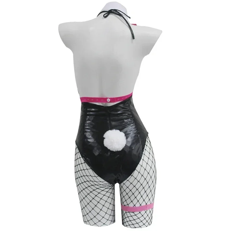 อะนิเมะVtuber Mikuกระต่ายHoleคอสเพลย์เครื่องแต่งกายผู้ใหญ่ผู้หญิงหนังJumpsuitเซ็กซี่สาวกระต่ายBodysuitเครื่องแต่งกายฮาโลวีน