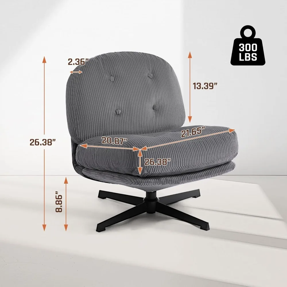 كرسي معاصر دوار 360 درجة: كرسي قراءة منجد من القطيفة مع وسادة ناعمة وصالة بإطار معدني