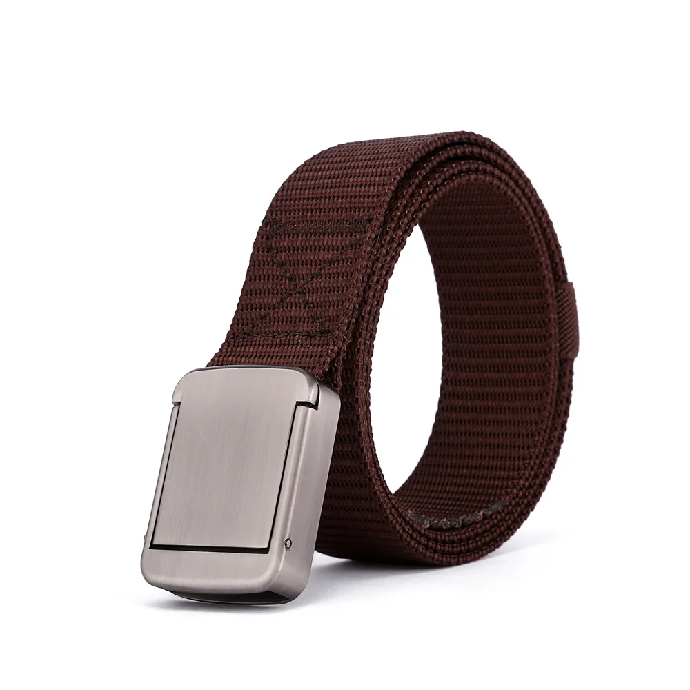 Man Riem Outdoor Unisex Legering Automatische Canvas Riem Veiligheidsgesp Nylon Riem Voor Man