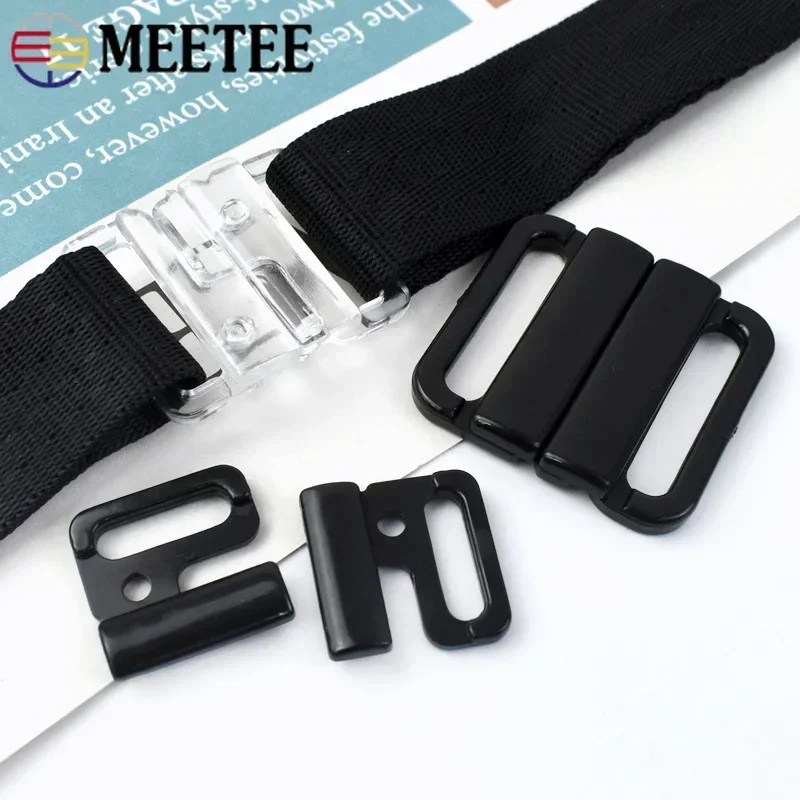 10/20Sets 10/15/20/25mm Plastic Buckle for Bra Bikini Underwear Resin Front Closure Clasp Snap Button DIY Sewing Accessories