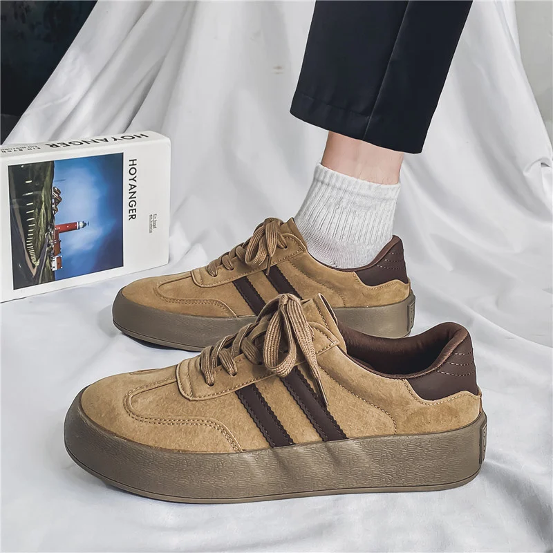 New Vintage Original Men Sneakers 2024 Classic Brown Men\'s Skateboard Shoes Comfortable Suede Platform Sneakers Men Skate Shoes