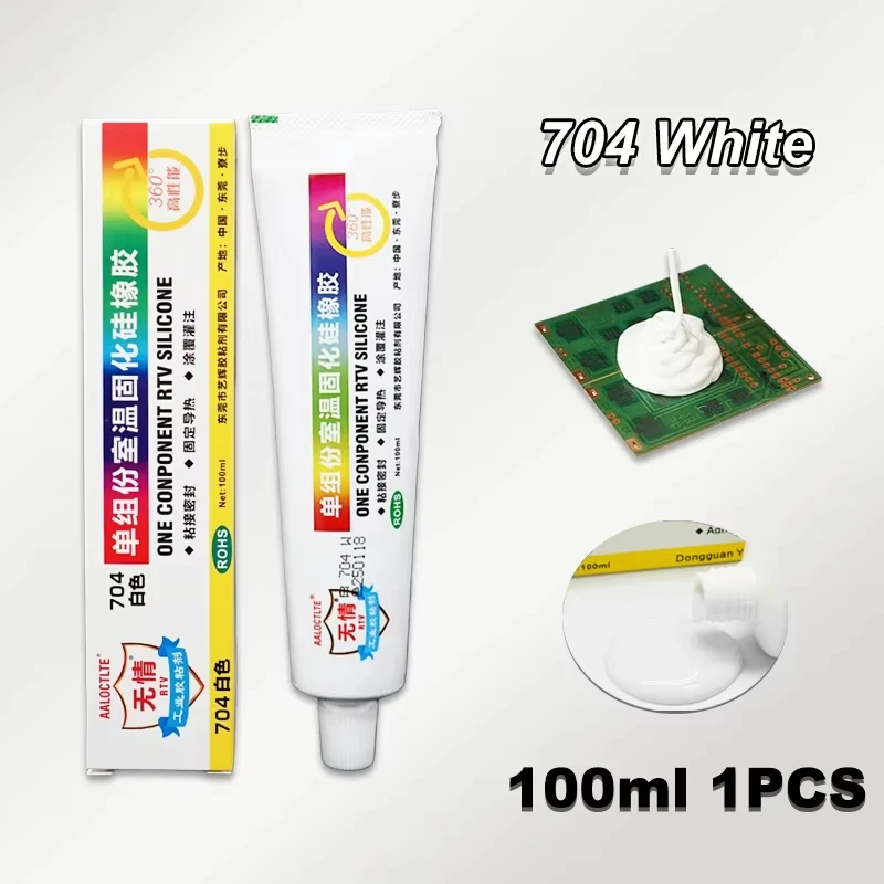 FOR AALOCTLTE WUQING 704 100ml Silicone Rubber Compound Waterproof High Temp Gel for Electronics Repair Insulation Board Sealing